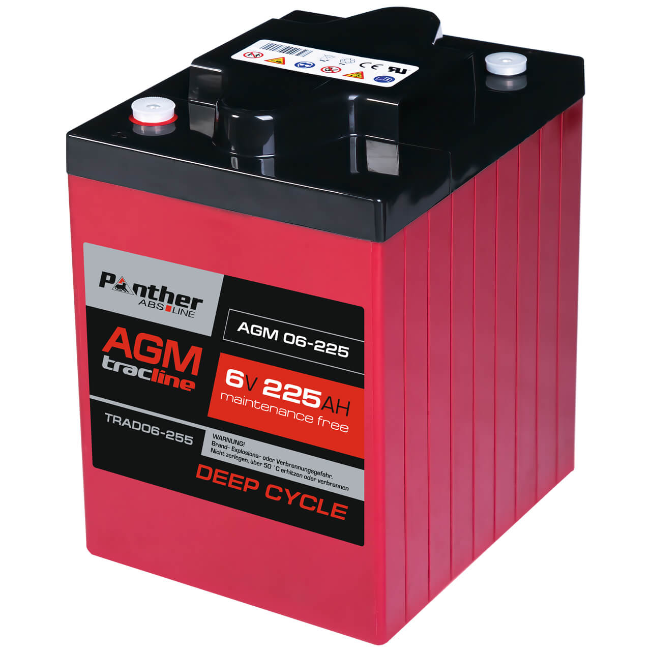 Panther tracline AGM 6V 225Ah Traktionsbatterie