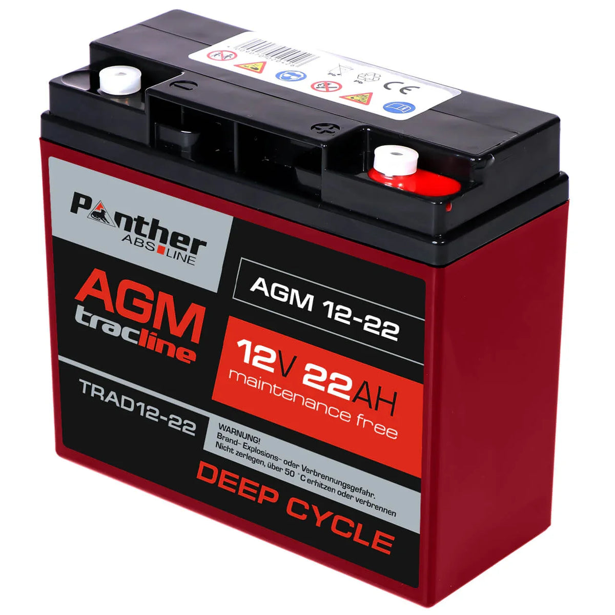 Panther tracline AGM 12V 22Ah Traktionsbatterie