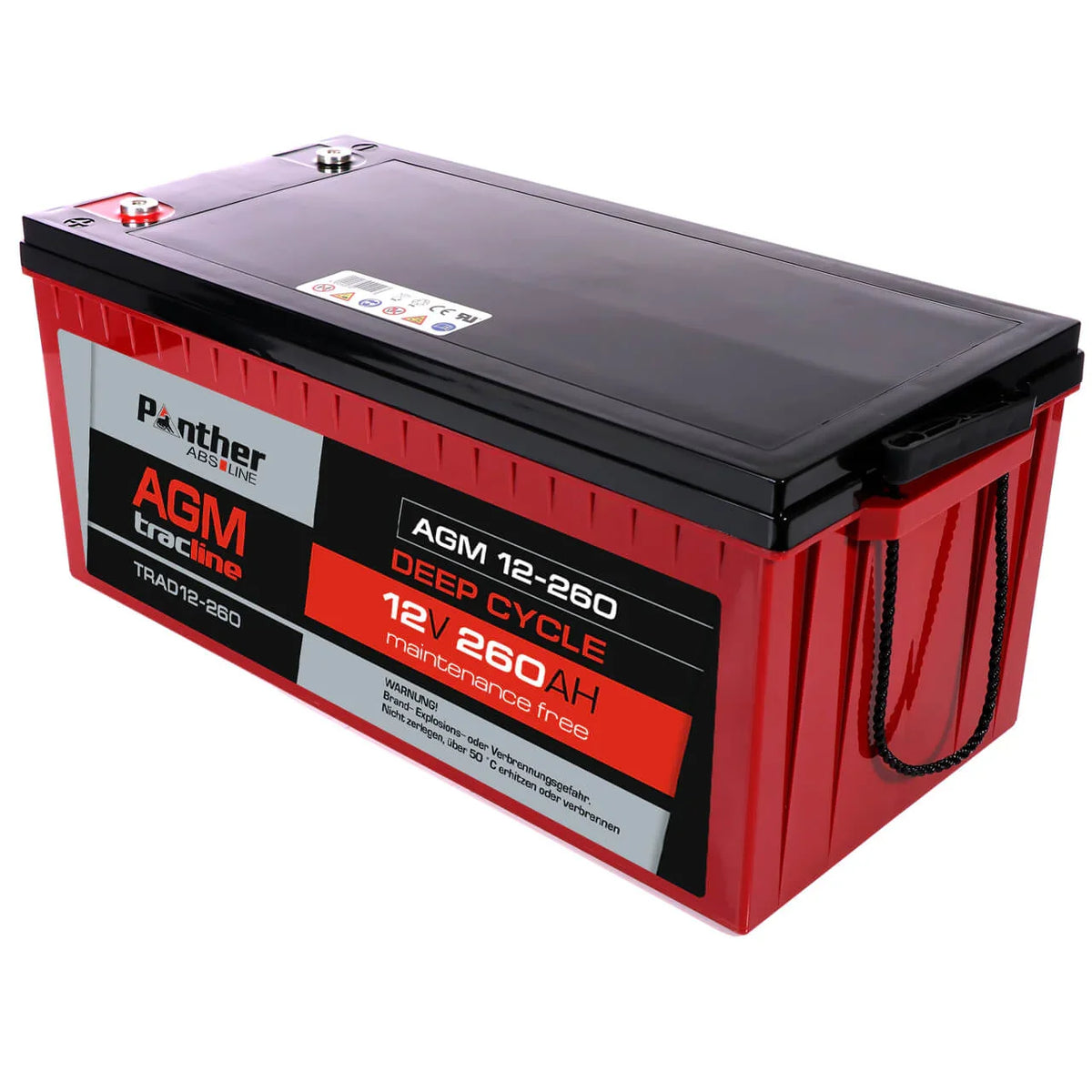 Panther tracline AGM 12V 260Ah Traktionsbatterie