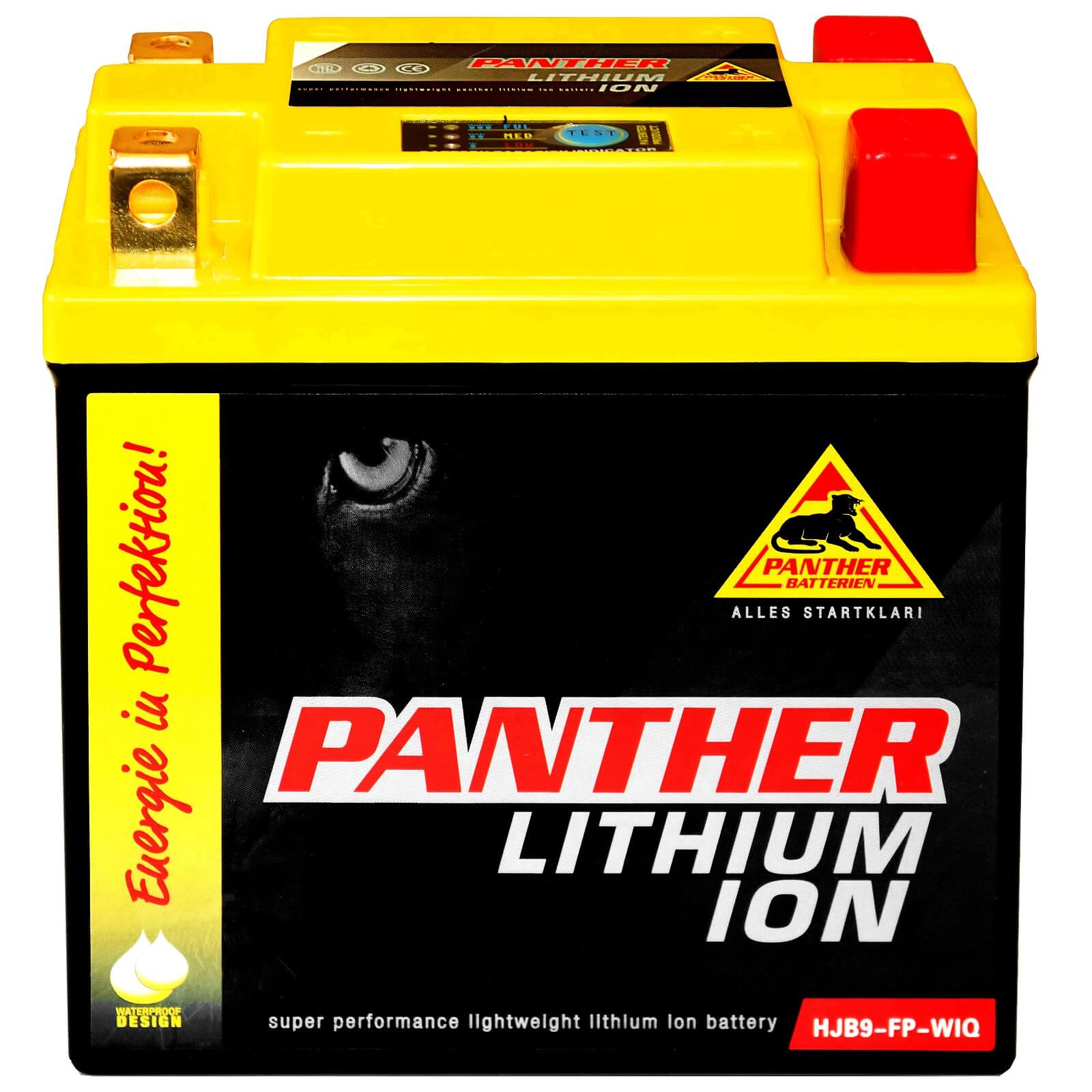 Lithium-Ionen-Batterie JMT VTB-3 V-Twin, 12 V 8 Ah, Pluspol rechts, DIN  51216 + Ladegerät, 12 Volt Lithium Batterien, Lithium Batterien, Batterien