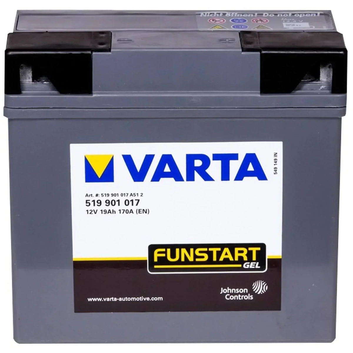 Varta Powersports 519901 GEL 12V 19Ah 170A Motorradbatterie