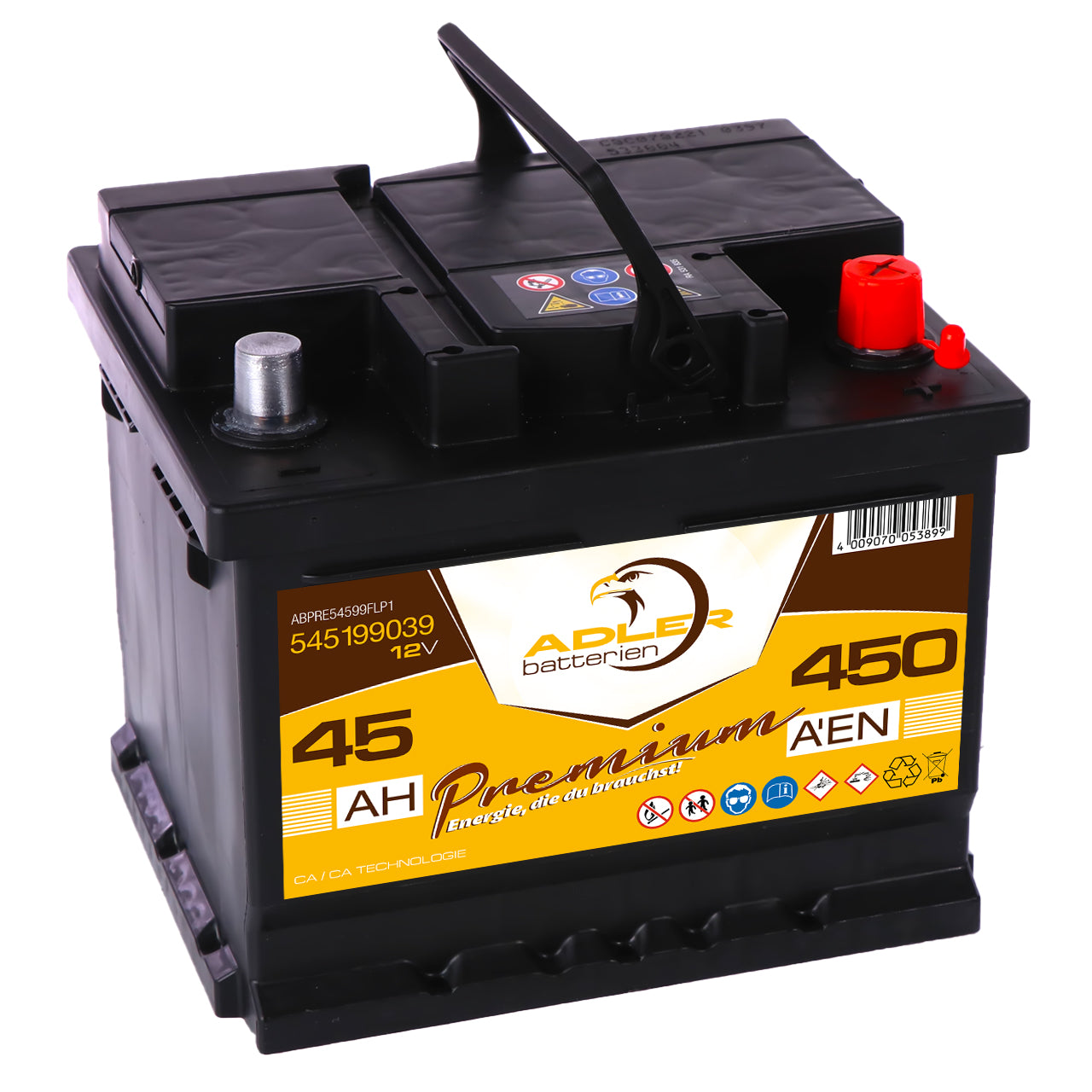 Starterbatterie 45Ah/400A R+ MOTAGO MTGB45AH400AP