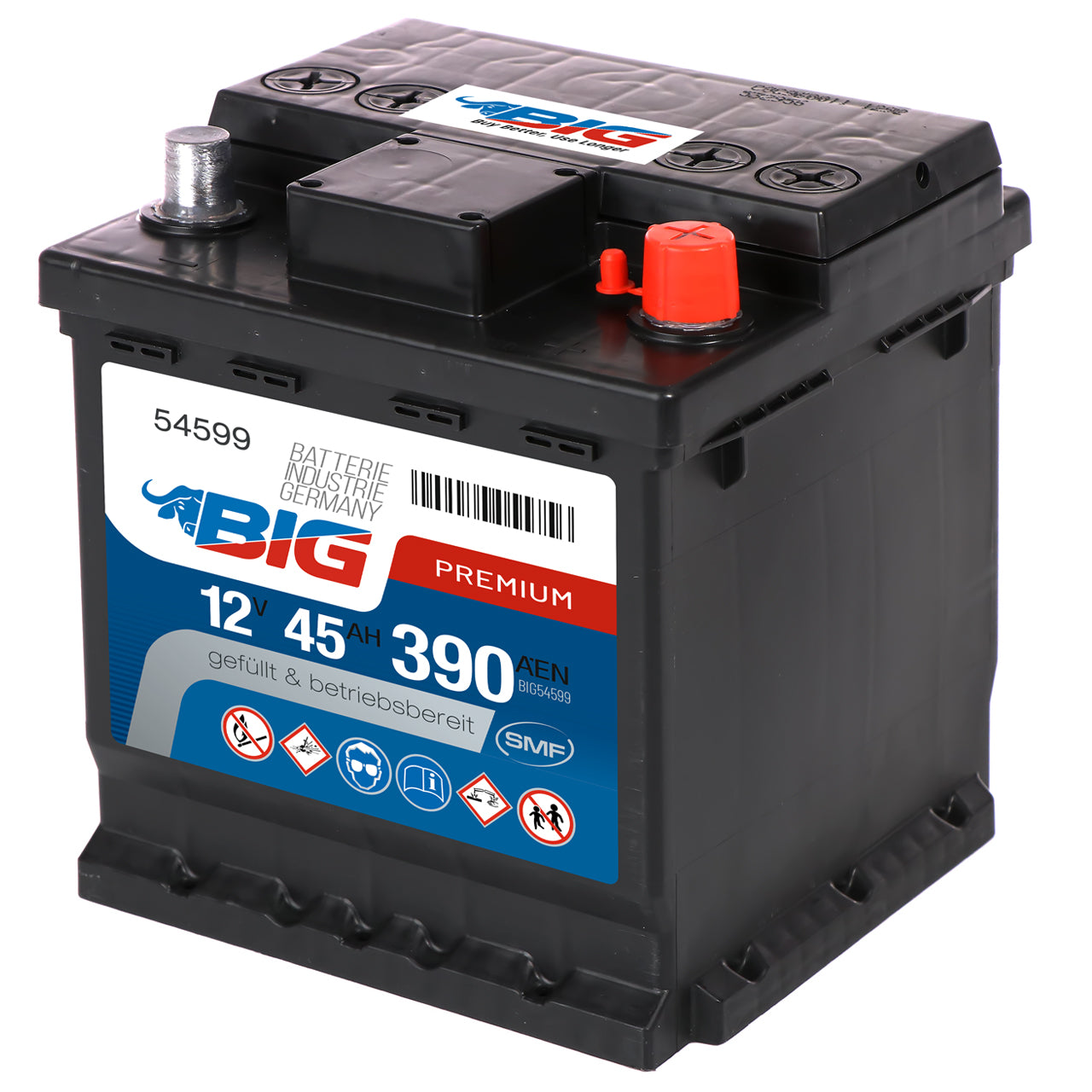 BIG FIAT Autobatterie 12V 45Ah DIN 54599