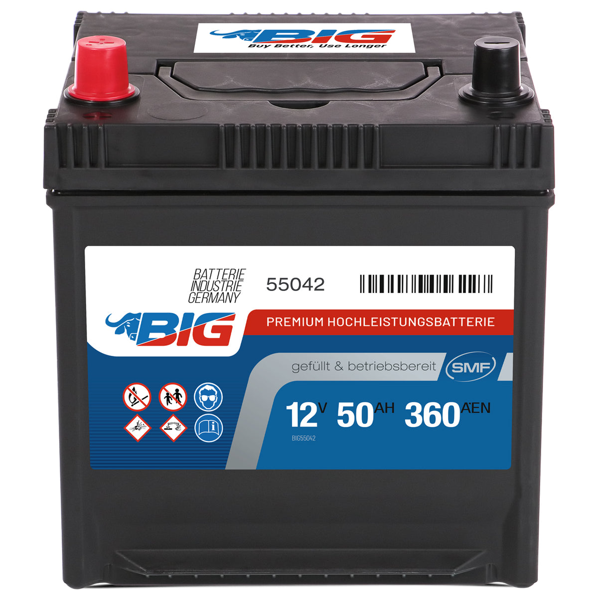 BSA ASIA Autobatterie 40Ah 12V 350A/EN ASIA Batterie Plus-Pol