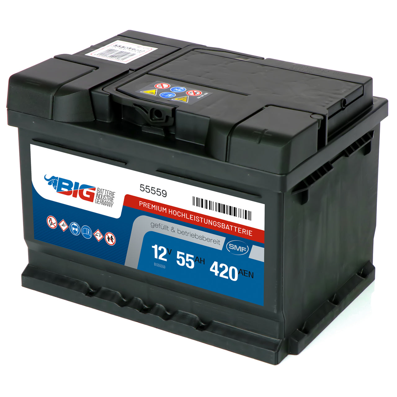 BIG Autobatterie 12V 55Ah DIN 55559