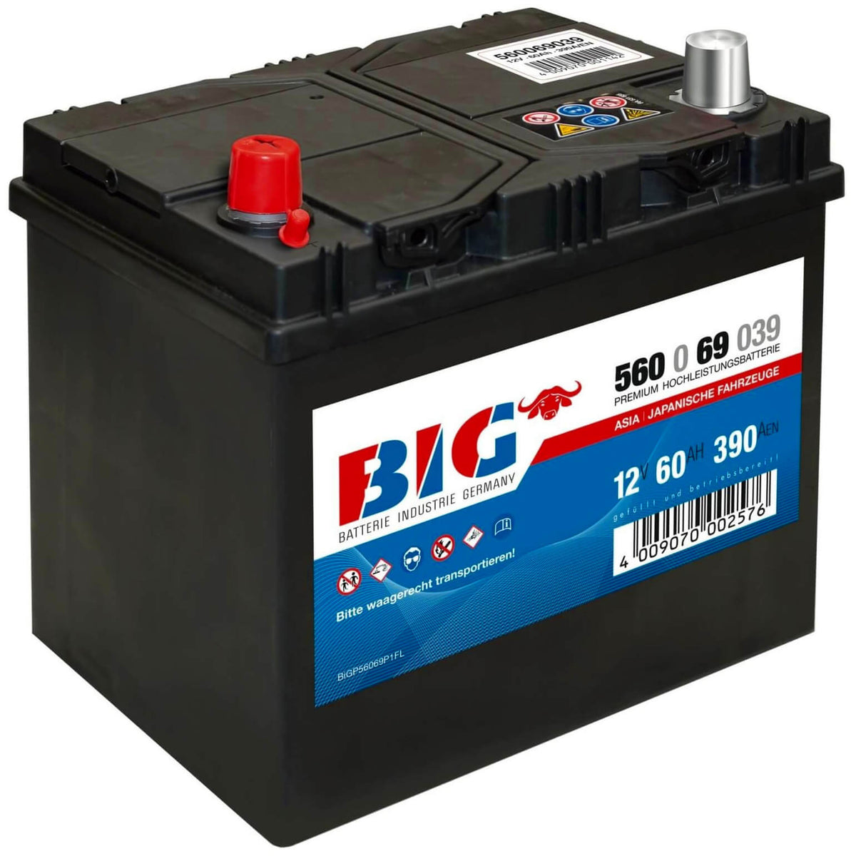 BIG Autobatterie ASIA 12V 60Ah Japan 56069