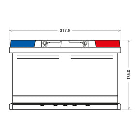 BIG +30% T-Modell 12V 85Ah 820A/EN Autobatterie