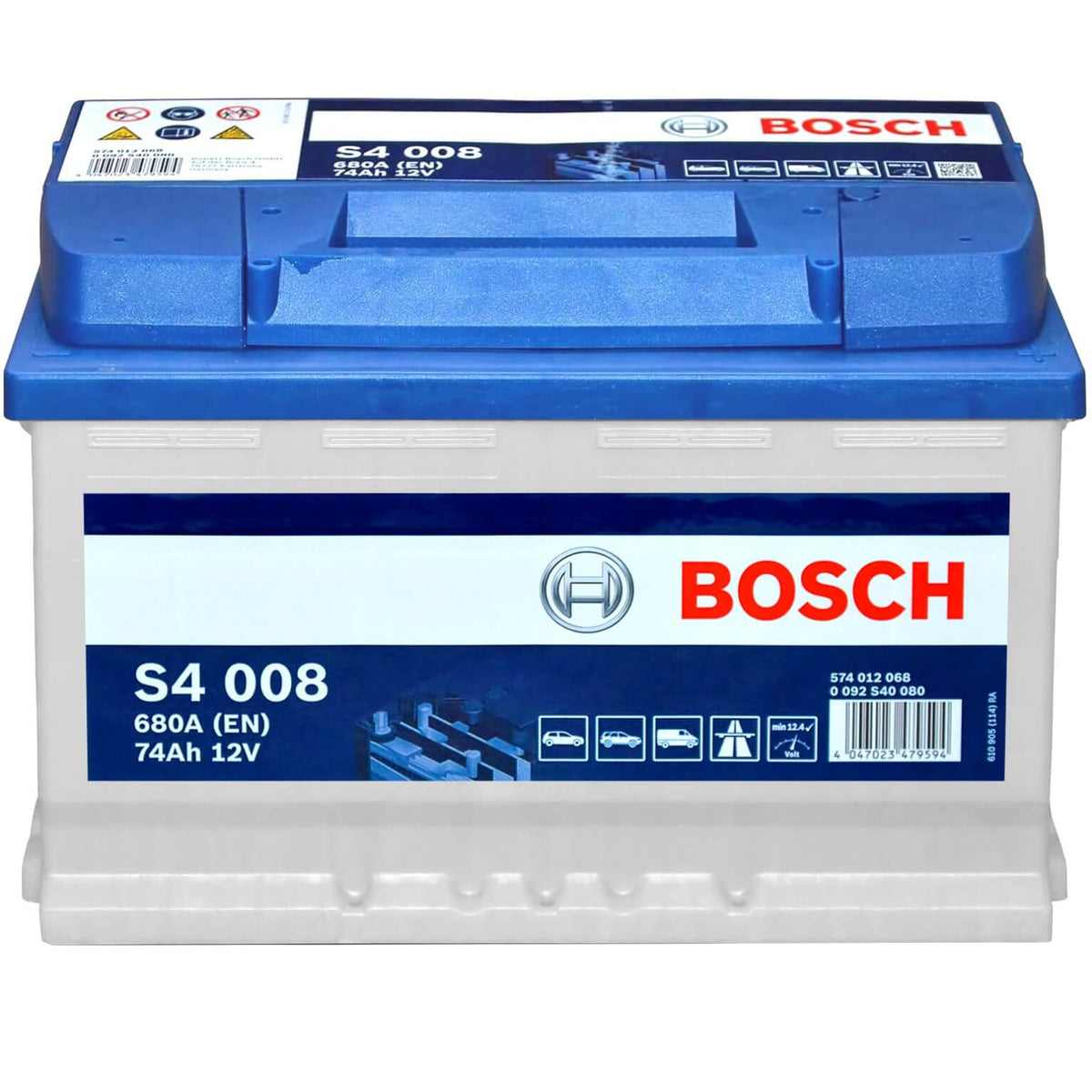 Bosch S4008 12V 74Ah 680A/EN
