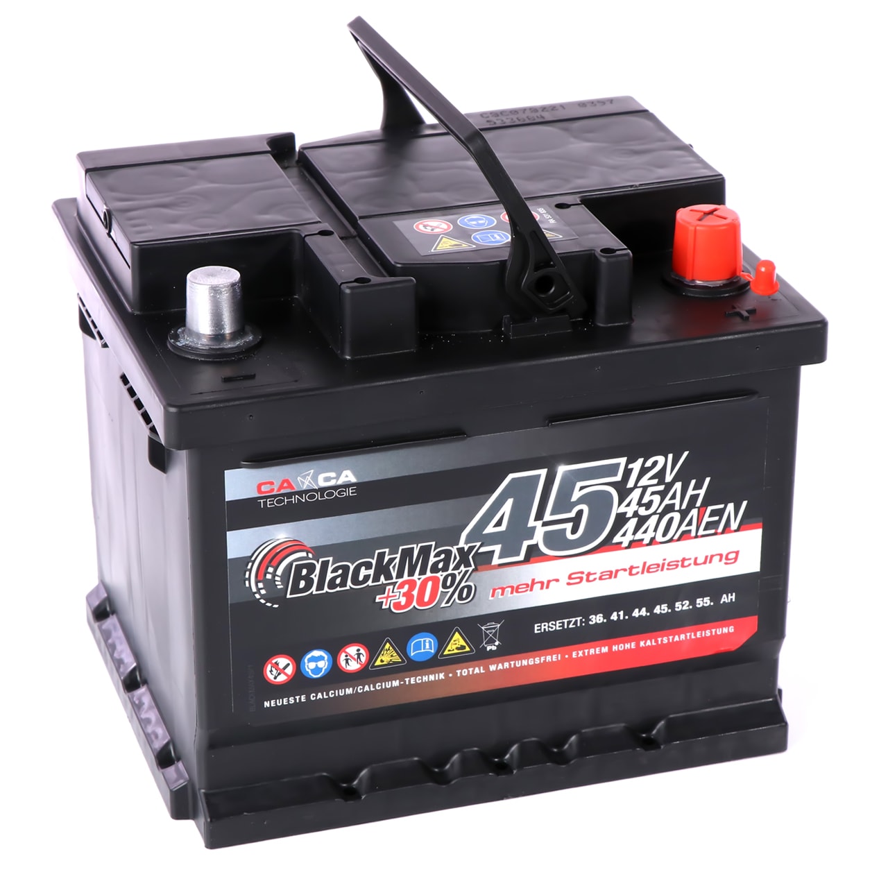BlackMax +30% Autobatterie 12V 45Ah 440A