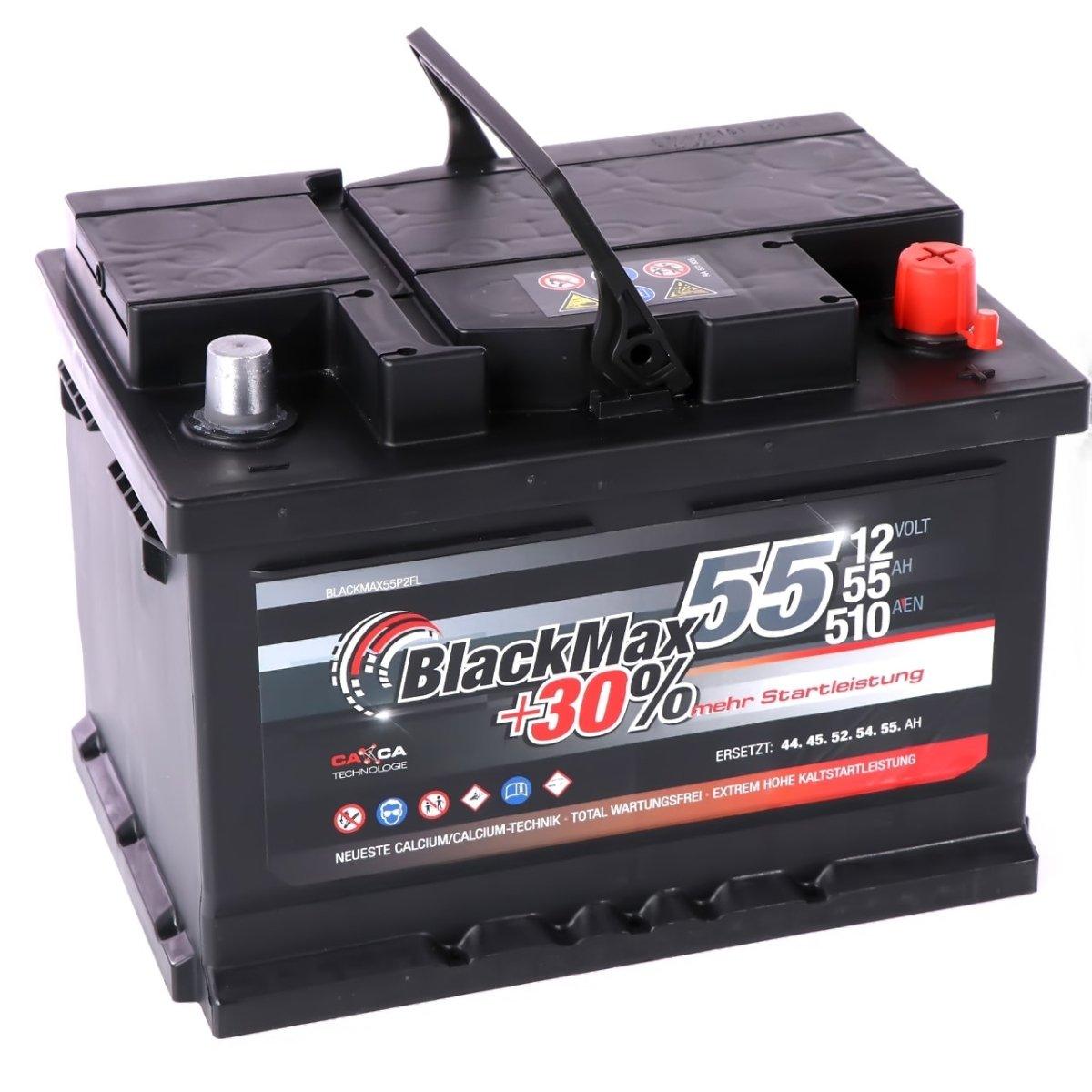 BlackMax +30% 12V 55Ah 510A/EN Autobatterie