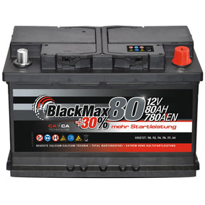 BlackMax +30% 12V 80Ah 780A/EN