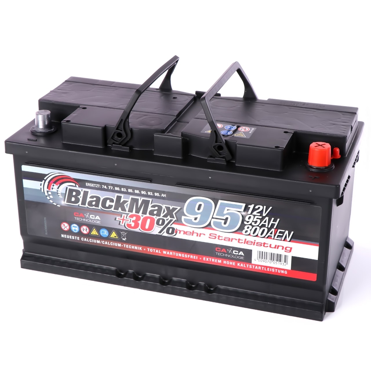 BlackMax +30 Autobatterie 12V 95Ah 800A/EN Mercedes BMW Batterie