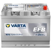 Autobatterie Varta Dynamic EFB Start Stop N72 12V 72Ah 572501076D842 Seite links