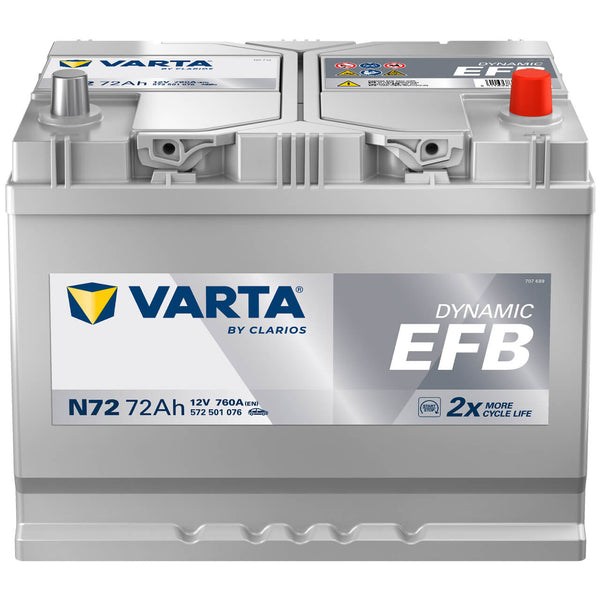 Varta N72 Dynamic EFB 12V 72Ah 760A/EN Autobatterie
