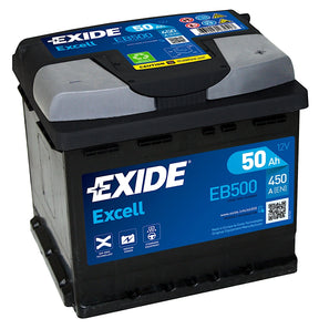 Exide Excell EB500 12V 50Ah 450A/EN