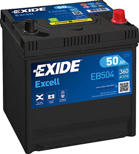 Exide Excell EB504 12V 50Ah 360A/EN