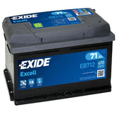 Exide Excell EB712 12V 71Ah 670A/EN