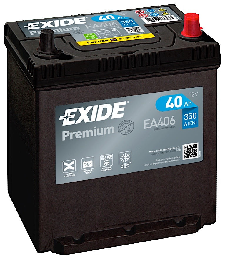 Exide Premium Carbon Boost EA406 12V 40Ah 350A/EN