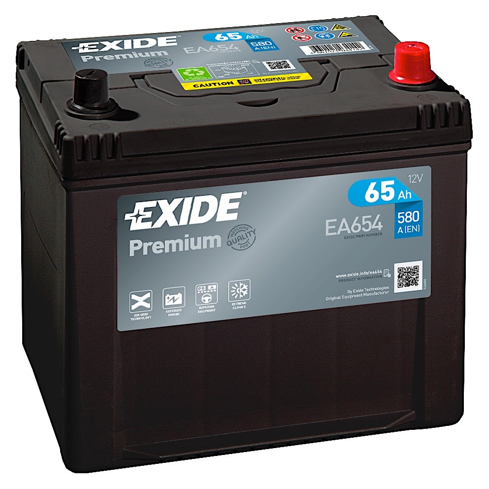 Exide Premium Carbon Boost EA654 12V 65Ah 580A/EN