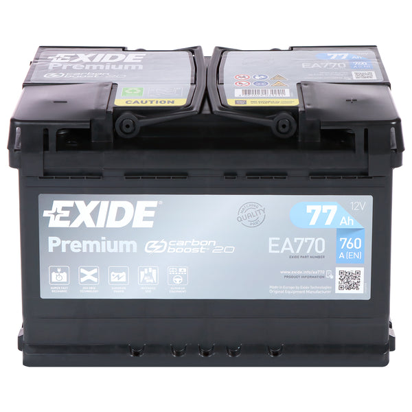 Exide Premium CARBON BOOST 2.0 EA770 Autobatterie 12V 77Ah