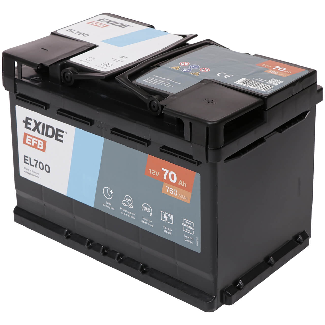 Exide Start-Stop EL700 EFB 12V 70Ah 760A/EN Autobatterie