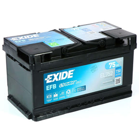 Autobatterie Exide Carbon Boost 2.0 EFB EL752 12V 75Ah Seite links
