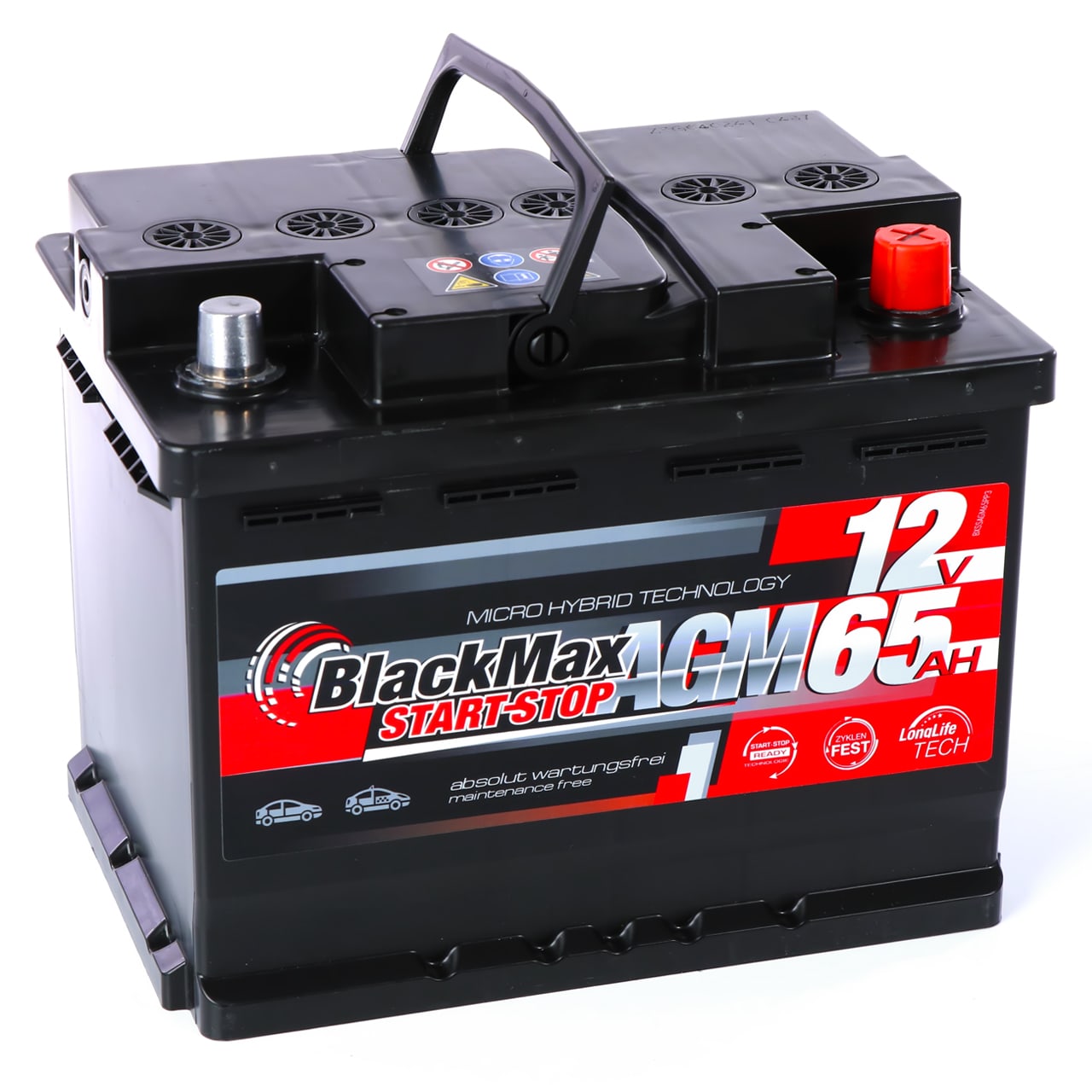 BlackMax Start-Stop AGM 12V 65Ah 700A/EN