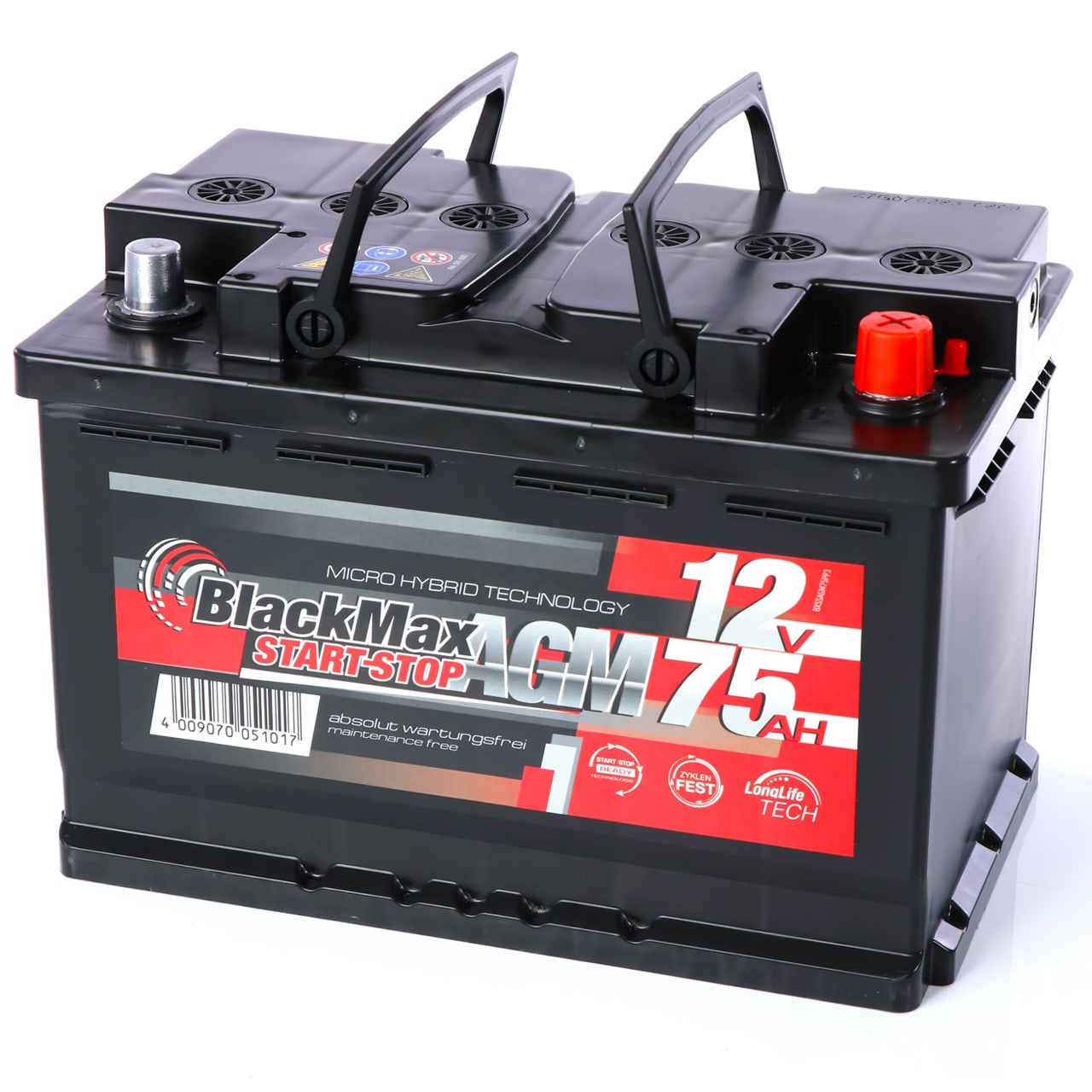 EXAKT Autobatterie 75Ah 12V Starterbatterie PKW KFZ Auto Batterie