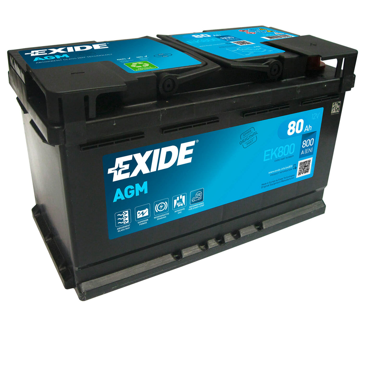 LANGZEIT Autobatterie 80Ah 12V 770A/EN Starterbatterie +30% mehr Leistung  ersetzt Batterie 74Ah 72Ah 75Ah 77Ah 85Ah : : Auto & Motorrad