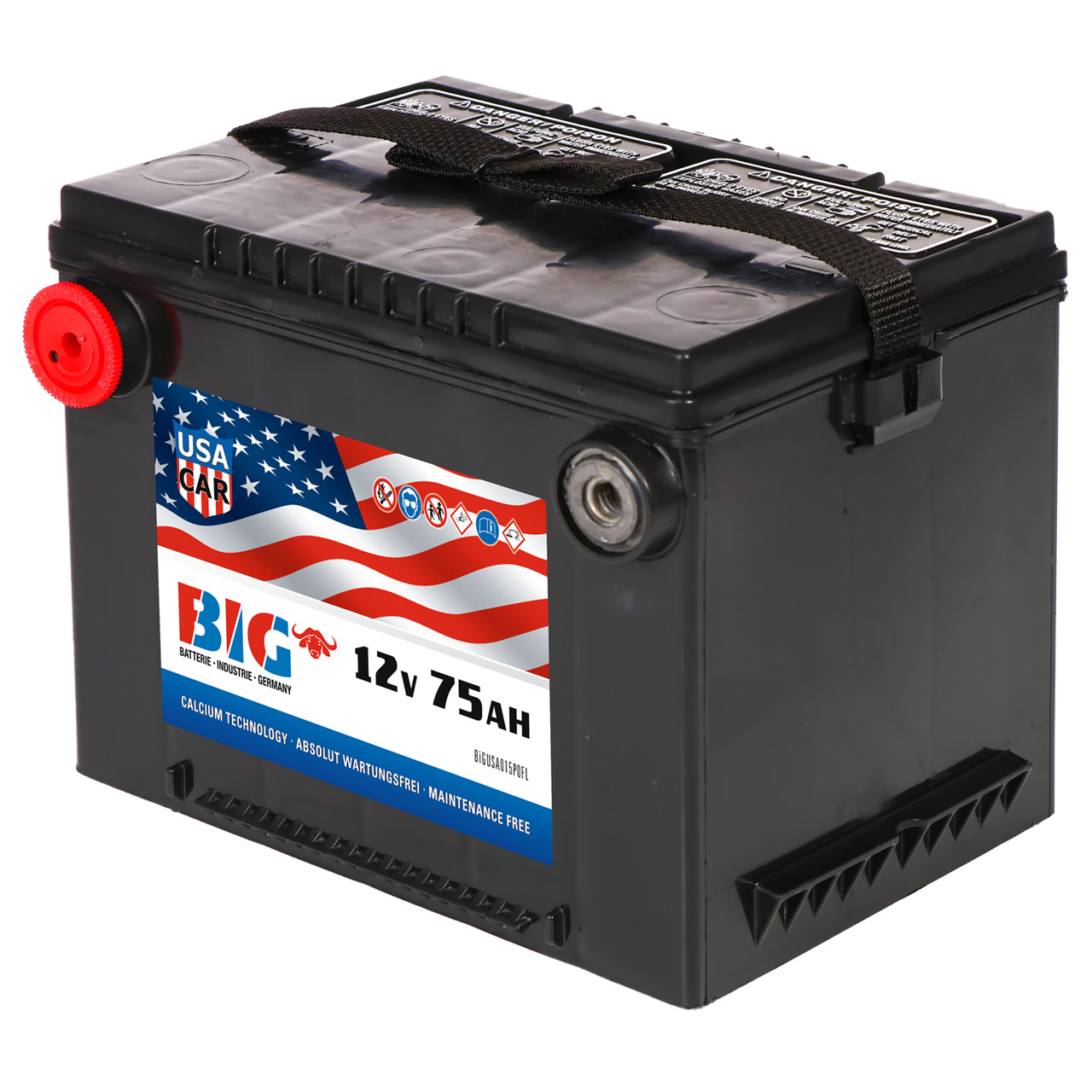 BIG US Autobatterie 12V 75Ah DIN 57575