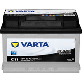 Autobatterie Varta Black Dynamic C11 12V 53Ah 5534010503122 Front