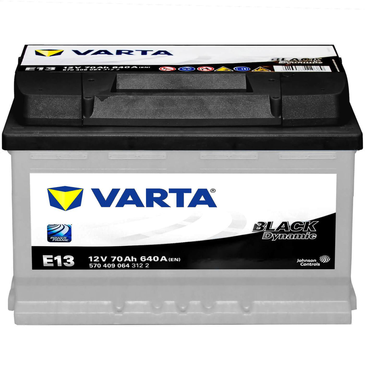 Autobatterie Varta Black Dynamic E13 12V 70Ah 5704090643122 Front