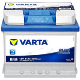 Autobatterie Varta Blue Dynamic B18 12V 44Ah 5444020443132 Front