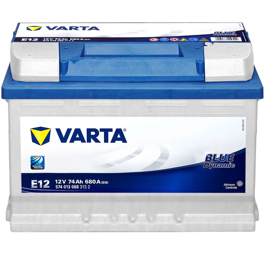 VARTA E12 (5740130683132) Car Battery TYPE 086 / 096R - 12V 74AH 680A 4Yrs  Wrnty