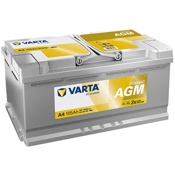 Varta A4 Dynamic AGM 12V 105Ah 950A/EN ersetzt Varta H15 Autobatterie