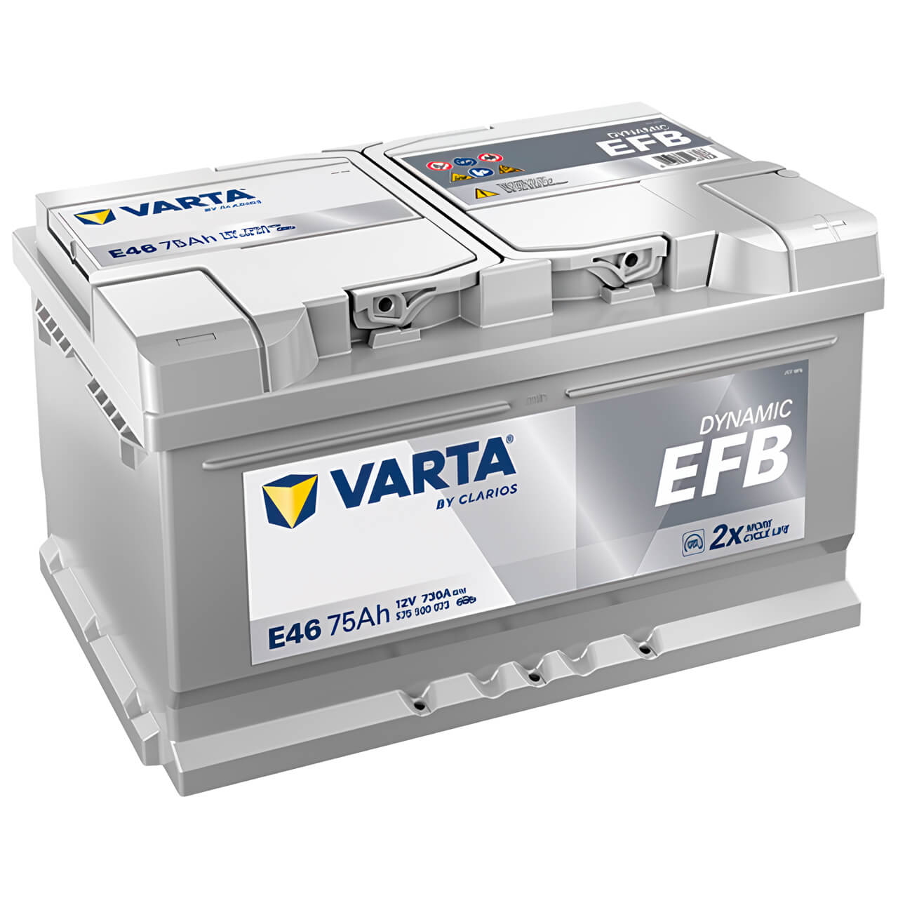 Autobatterie Varta Dynamic EFB Start Stop E46 12V 75Ah 575500073D842 Seite links