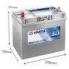 Autobatterie Varta Dynamic SLI B33 12V 45Ah 5451570333132 Seite links