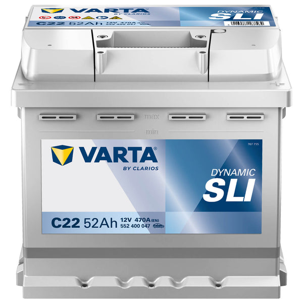 Varta C22 Dynamic SLI 12V 52Ah 470A/EN Autobatterie