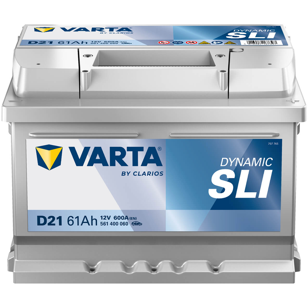 Autobatterie Varta Dynamic SLI D21 12V 61Ah 5614000603162 Front
