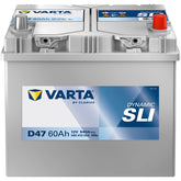 Autobatterie Varta Dynamic SLI D47 12V 60Ah 5604100543132 Front