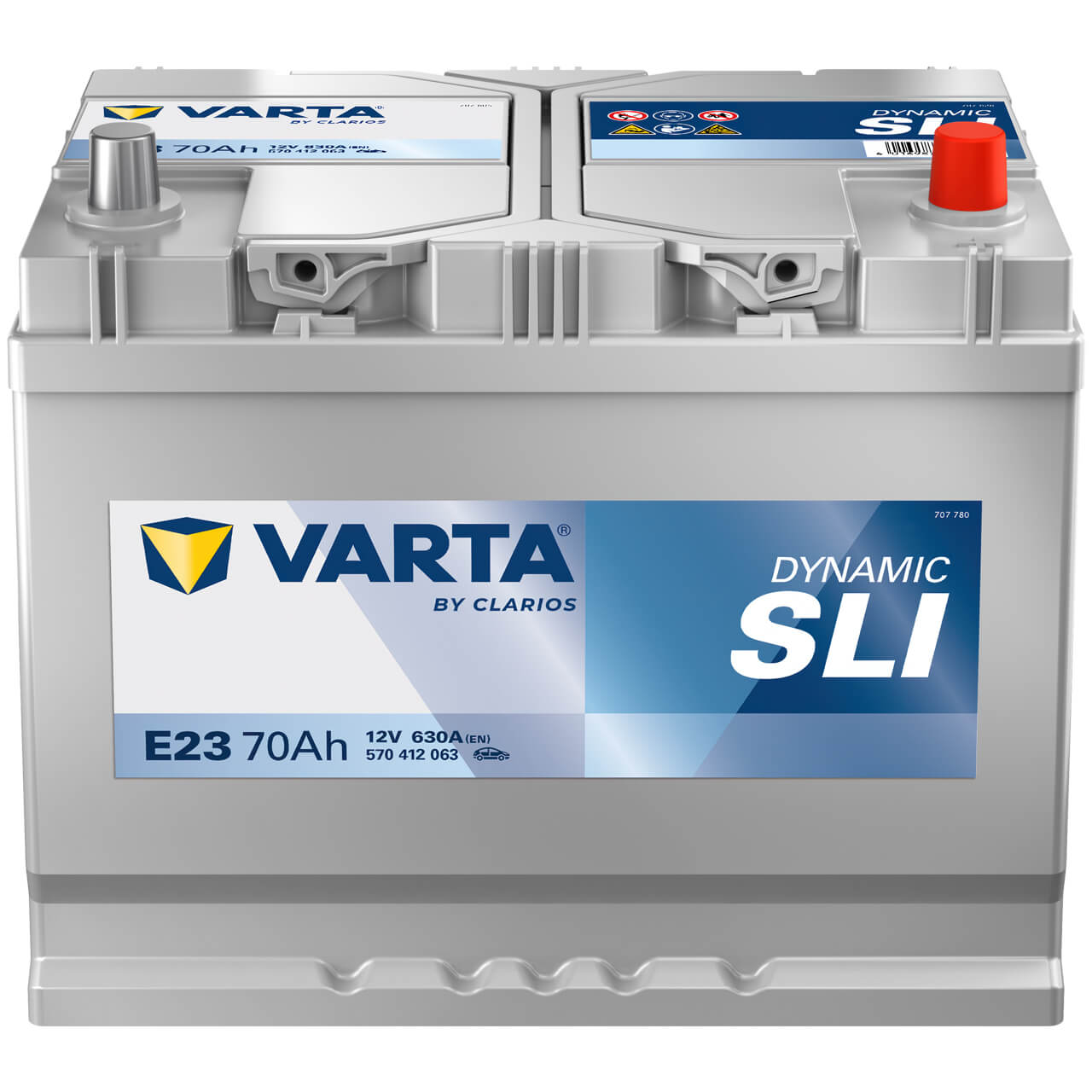 Autobatterie Varta Dynamic SLI E23 12V 70Ah 5704120633132 Front