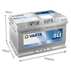Autobatterie Varta Dynamic SLI F16 12V 80Ah 5804000743132 Seite links