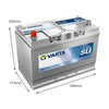 Autobatterie Varta Dynamic SLI G8 12V 95Ah 5954050833132 Seite links