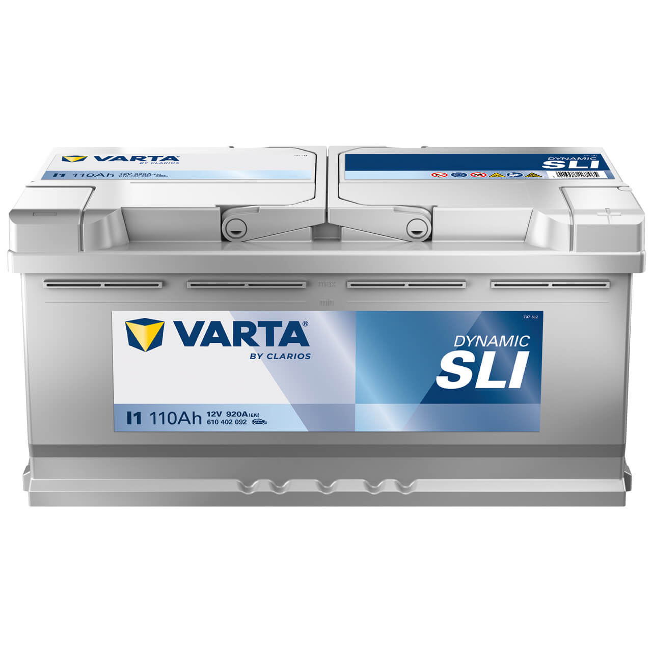 Autobatterie Varta Dynamic SLI I1 12V 110Ah 6104020923162 Front