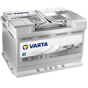 Autobatterie Varta Silver Dynamic AGM Start Stop E39 12V 70Ah 570901078D852 Seite links