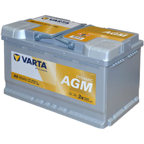 Varta A6 Silver Dynamic AGM 12V 80Ah 800A/EN ersetzt Varta F21 Autobatterie