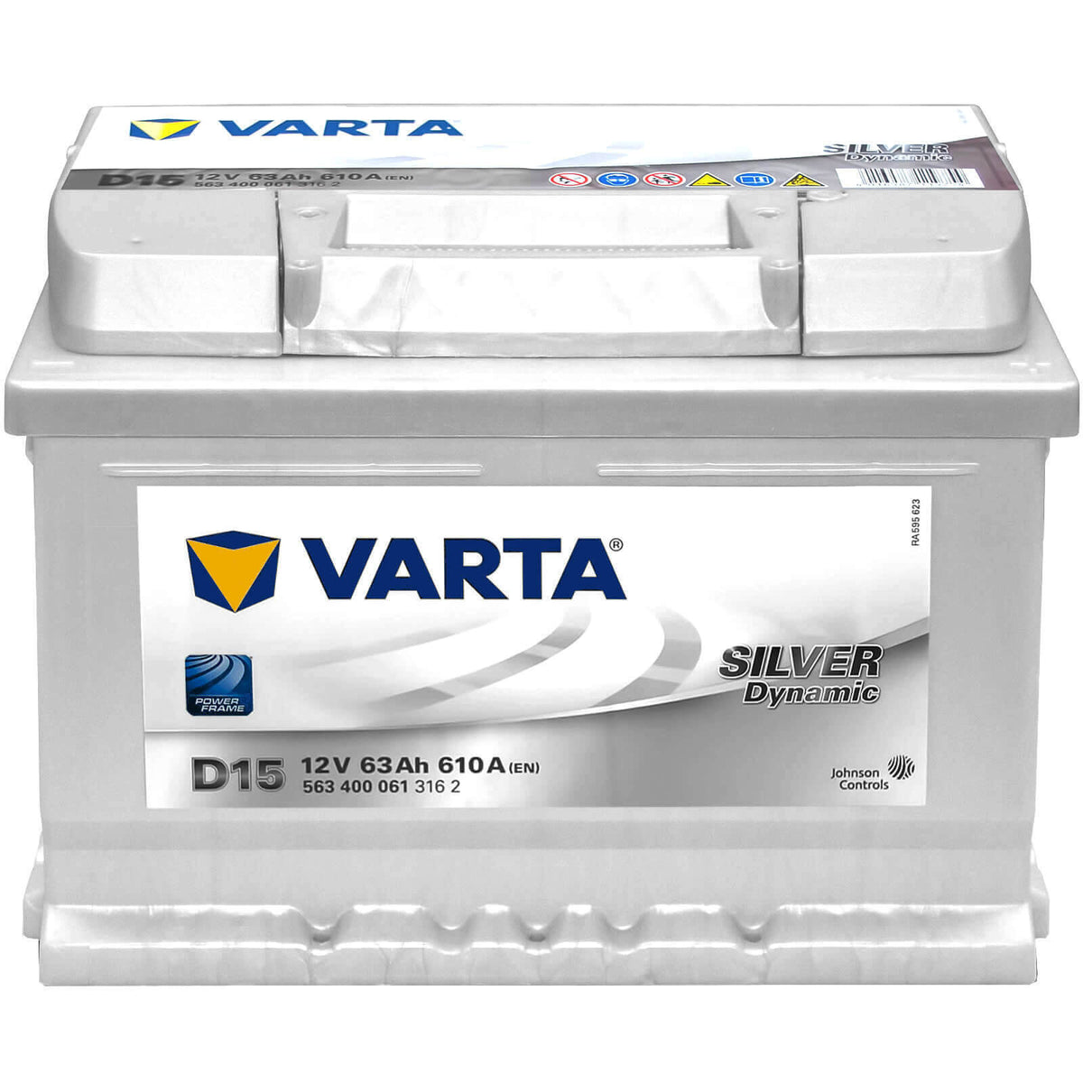 Varta D15 Silver Dynamic 12V 63Ah 610A/EN