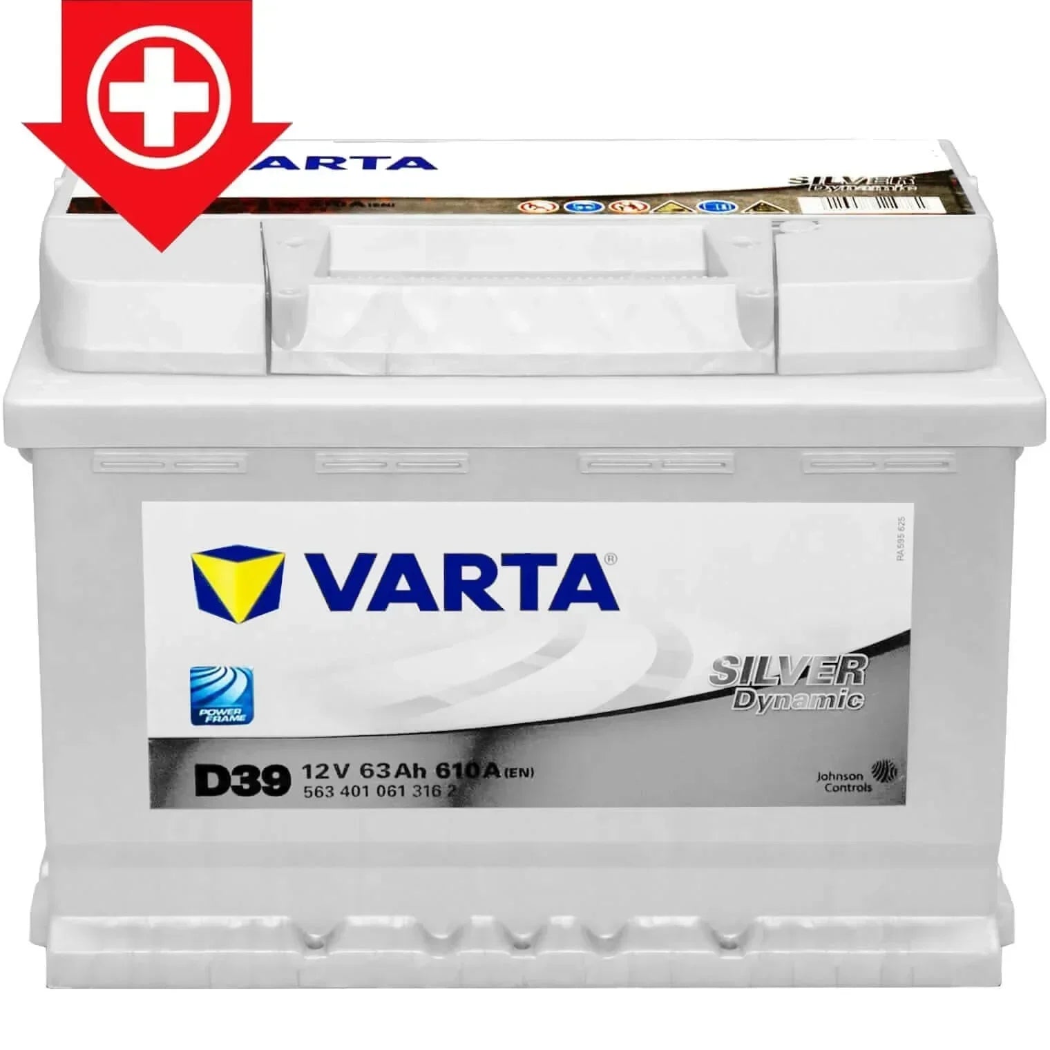 Varta D39 Silver Dynamic 12V 63Ah Batterie 563401061