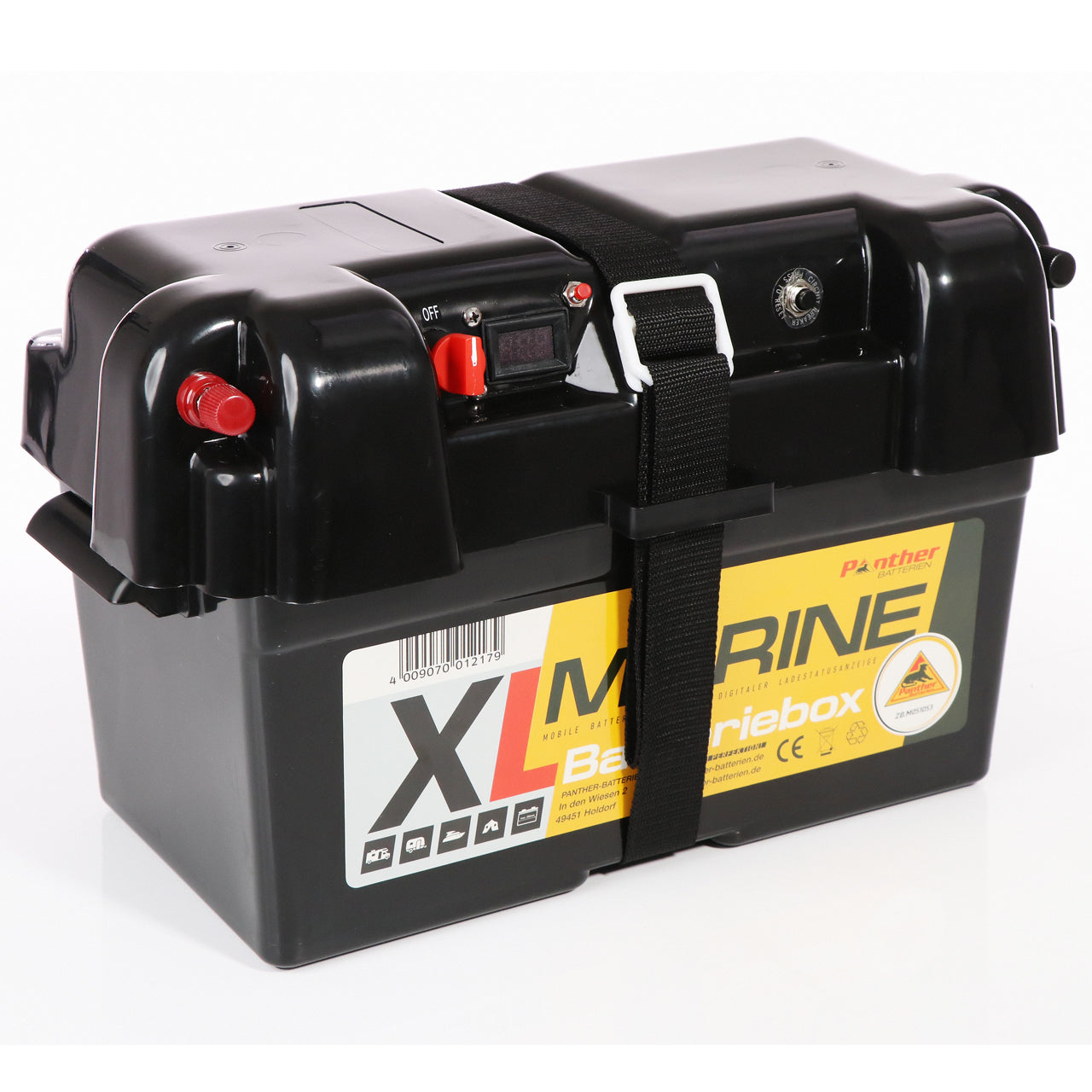 Panther Marine Batteriebox XL mit Ladezustandsanzeige