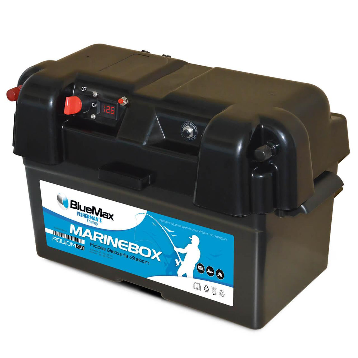 BLUEMAX Fisherman's Energy Marine Batteriebox XL mit Ladezustandsanzeige